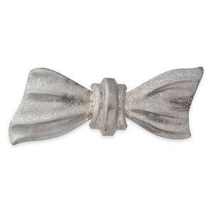 Vintage Bow Brooch Silver Tone Bow Tie Ribbon Pin